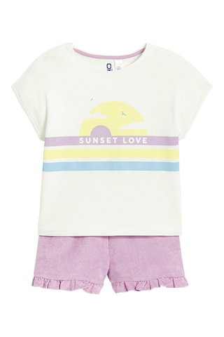 Pijama - Branco e rosa mesclado