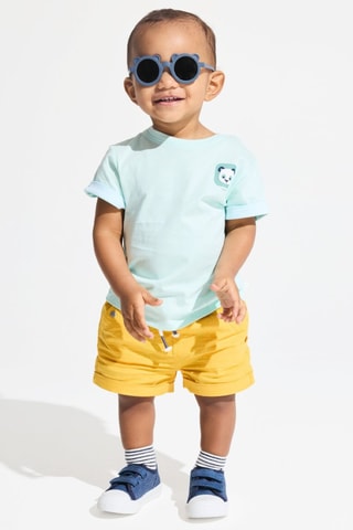 Calções de linho - Amarelo