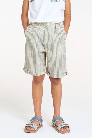 Bermudas de linho - Cinzento-claro