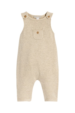 Jardineiras e bodies - Bege e branco - Obaibi