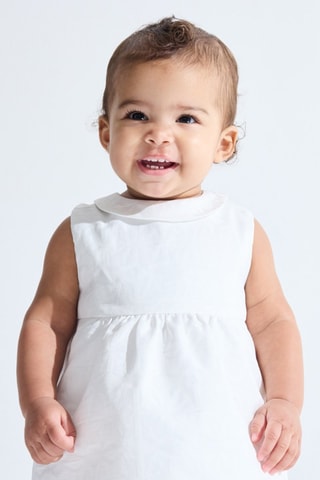 Body-vestido sem mangas - Branco