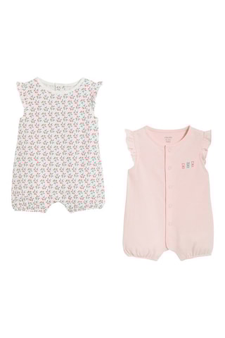 2 babygros - Rosa e branco