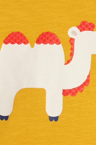 Babygro efeito ilusório - Mostarda e branco