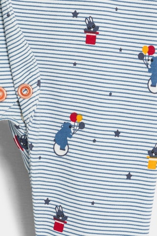 Babygro - Azul-cobalto e branco - Obaïbi