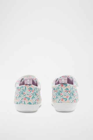 Chinelos de quarto - Cru e turquesa