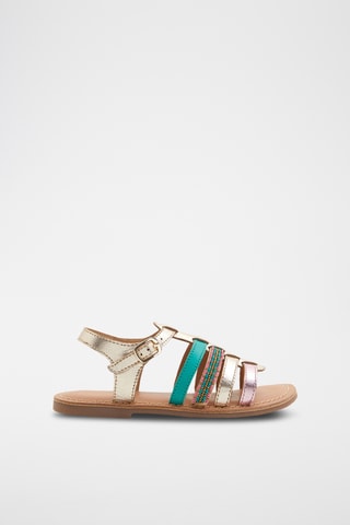 Sandálias em couro - Prateado