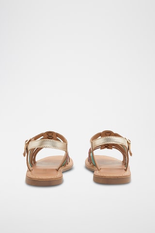 Sandálias em couro - Prateado