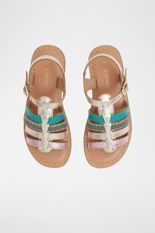 Sandálias em couro - Prateado