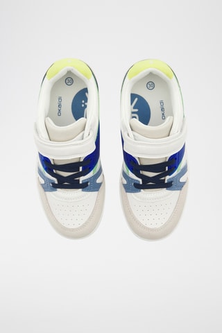 Sapatilhas em raspa de couro - Branco