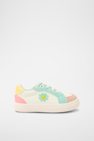 Sapatilhas em raspa de couro - Branco