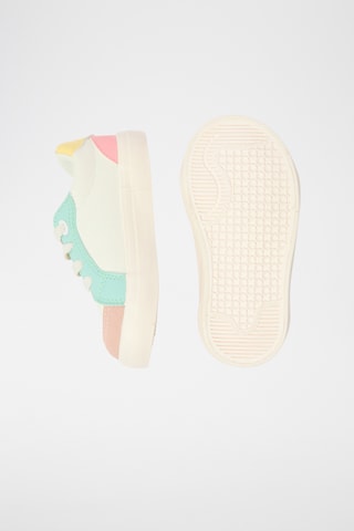 Sapatilhas em raspa de couro - Branco