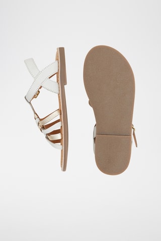 Sandálias em couro - Branco