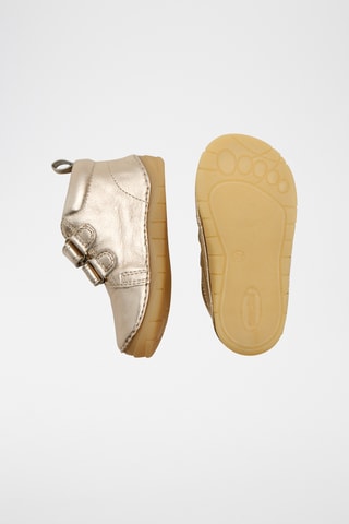 Botins em couro - Dourado