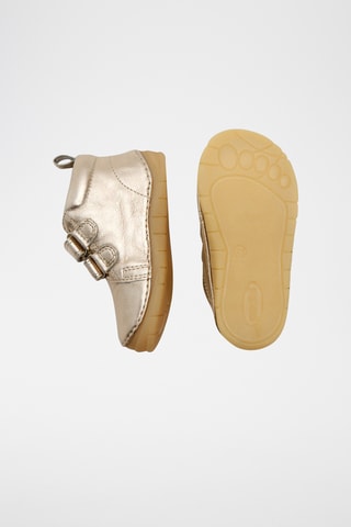 Botins em couro - Dourado