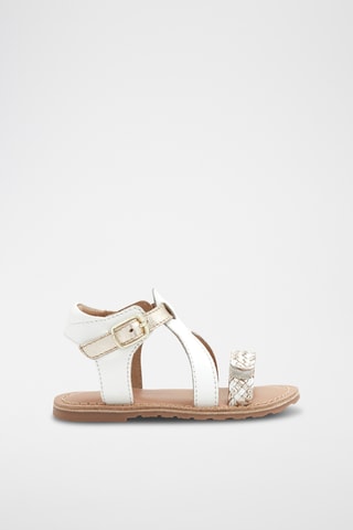 Sandálias em couro - Branco