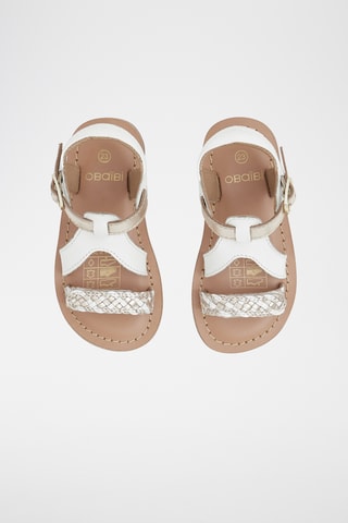 Sandálias em couro - Branco