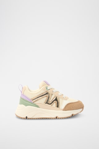 Sapatilhas de running em raspa de couro - Bege