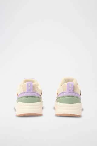 Sapatilhas de running em raspa de couro - Bege