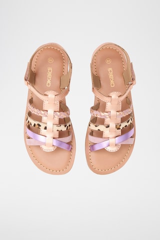 Sandálias em couro - Rosa-maquilhagem