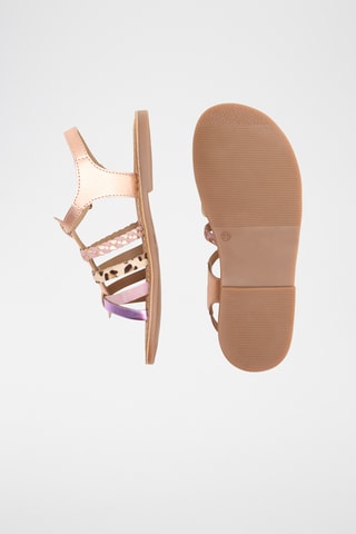 Sandálias em couro - Rosa-maquilhagem
