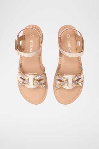 Sandálias em couro - Dourado