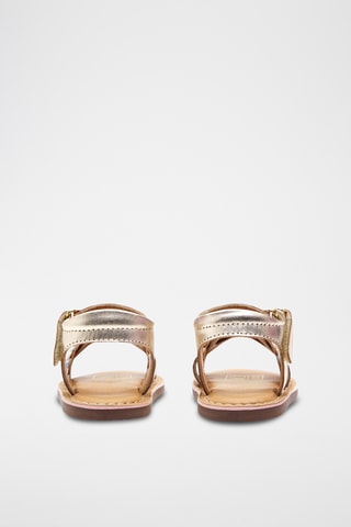 Sandálias em couro - Dourado