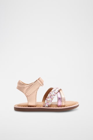 Sandálias em couro - Rosa