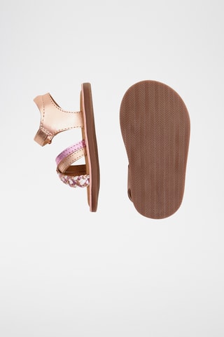 Sandálias em couro - Rosa