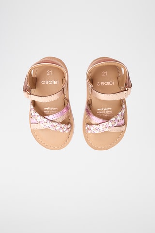 Sandálias em couro - Rosa