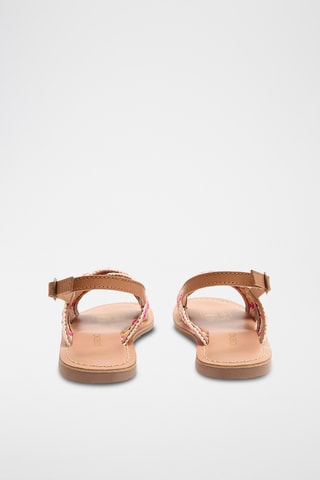 Sandálias em couro - Bege