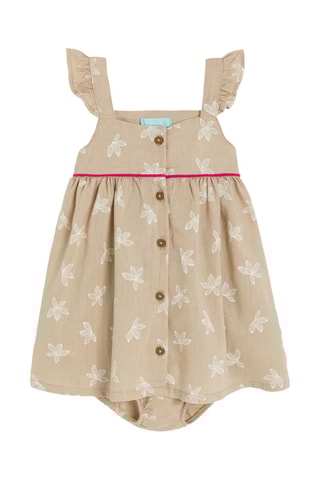 Vestido sem mangas - Bege - Obaibi