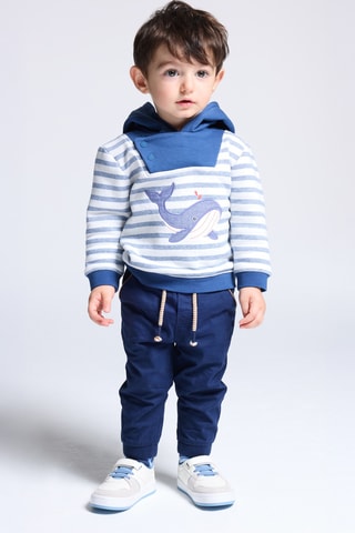 Sweat com capuz - Azul - Obaibi