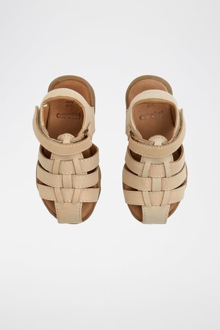 Sandálias romanas em couro - Bege