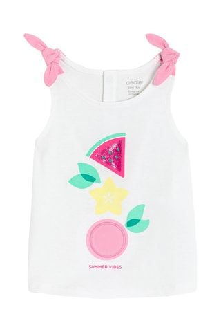 Camisola de alças - Branco - Obaibi