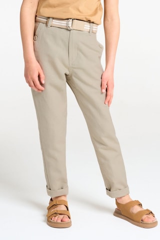 Calças em linho - Bege