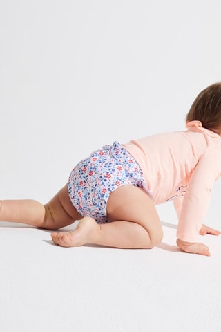 2 parte de baixo de biquíni - Salmão e branco