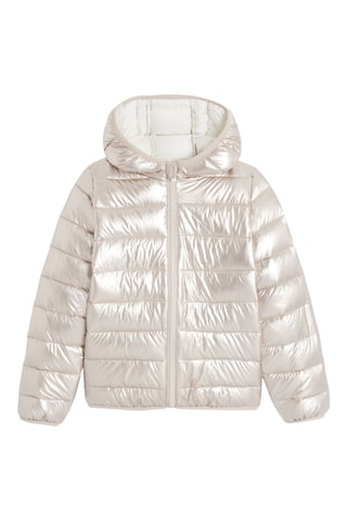 Blusão com capuz - Bege metalizado - Okaidi