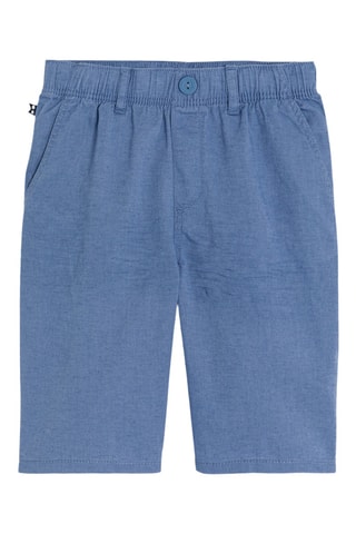 Bermudas em linho - Azul - Okaidi