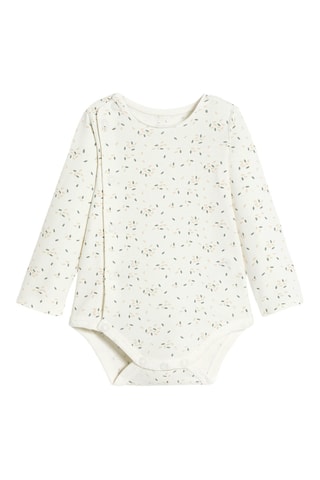 Jardineiras e body - Verde-claro e branco - Obaibi