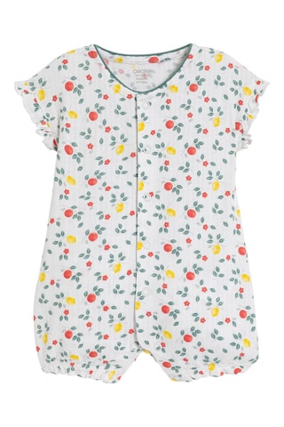 Babygro - Branco e verde