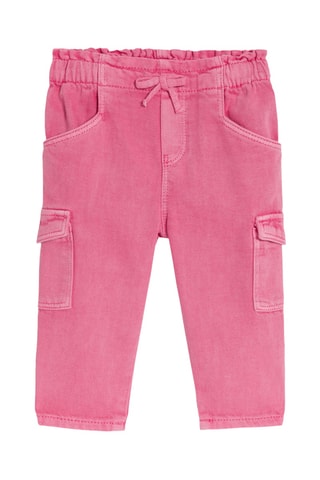 Calças cargo - Rosa - Obaibi