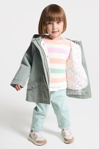 Parca com capuz - Verde sálvia - Obaibi