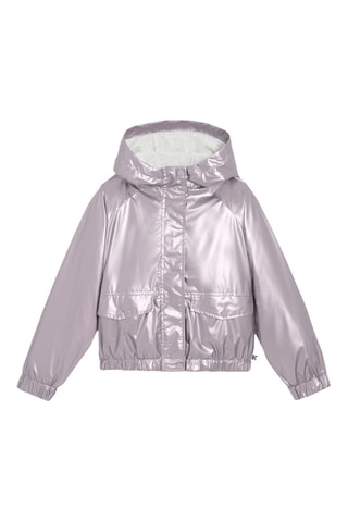 Corta-vento com capuz - Lilás metalizado - Okaidi