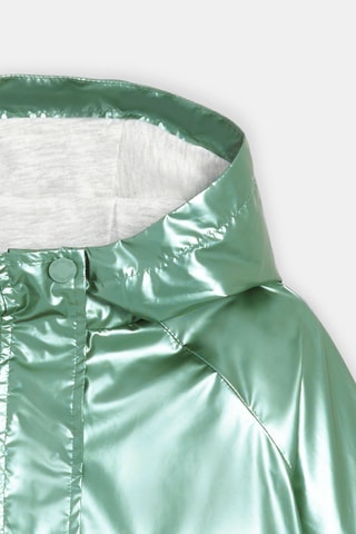 Corta-vento com capuz - Verde metalizado - Okaidi