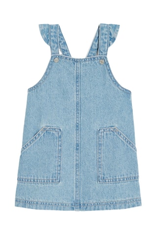 Vestido-jardineiras - Azul-claro - Obaibi