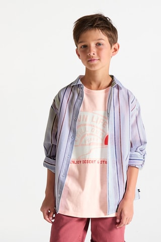 Camisa em linho - Branco - Okaidi