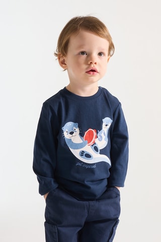 T-shirt - Azul-marinho - Obaibi