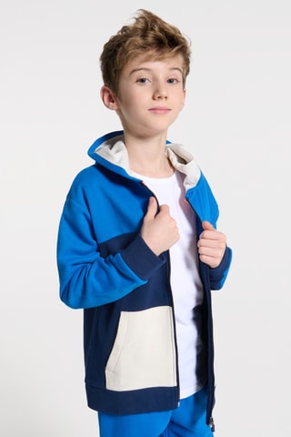 Sweat com capuz - Azul - Okaidi