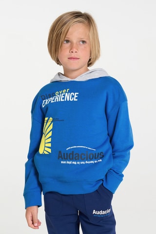 Sweat com capuz - Azul - Okaidi