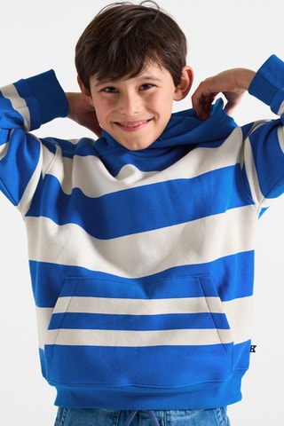 Sweat com capuz - Azul - Okaidi